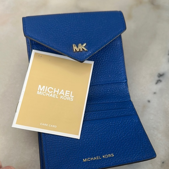 Michael Kors Royal Blue Slim Envelope Trifold Wallet - Picture 5 of 6